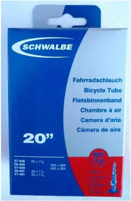 Produktbild von Schwalbe 500/20 X 1 3/8 Presta Fahrradschlauch Schwarz 20´´ / 1.125-1.375 Schwarz 20´´