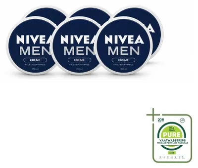 Zdjęcie produktu dla 6 sztuk kremu NIVEA MEN do ciała, pojemność 150 ml, opakowanie zbiorcze