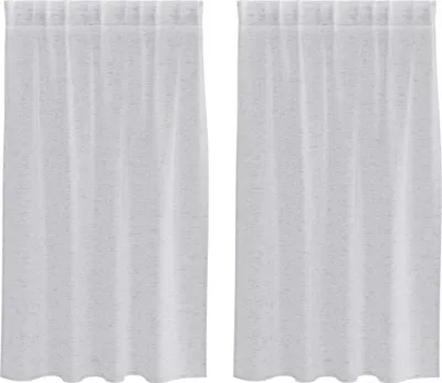 Immagine prodotto di vidaXL Tenda in voile 2 pezzi Grigio chiaro 140 x 140 cm Poliestere