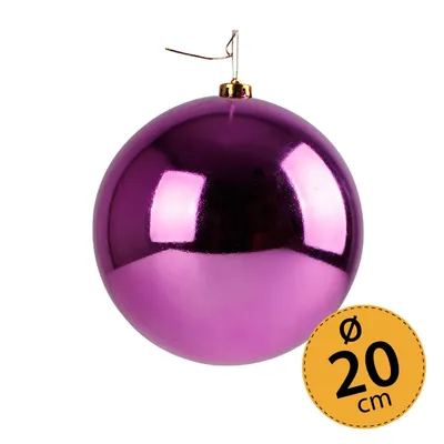 Produktbild von Christbaumkugel lila Weihnachtskugel ⌀ 20 cm Baumschmuck Deko-Kugel glänzend