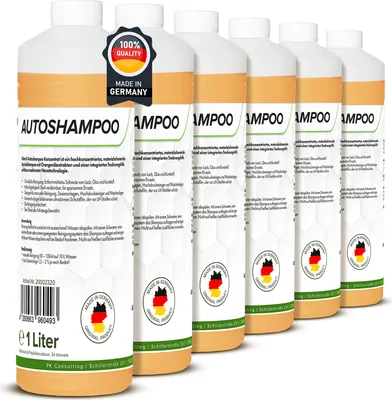 Produktbild von Flotex Autoshampoo Konzentrat, 6 x 1L Auto Car Shampoo Reiniger