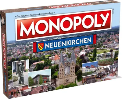 A Monopoly board game box featuring the city of Neuenkirchen.