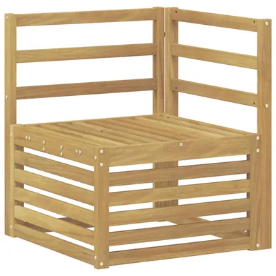Produktbild von vidaXL Outdoor Ecksofa Massivholz Akazie Weiß 63 x 63 x 73 cm