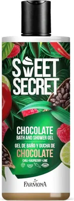 Produktbild von SWEET SECRET Schokoladenbade- und Duschgel 500 ml (englisches Etikett)