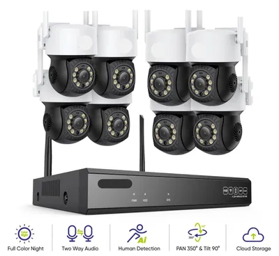 Image de Système de surveillance sans fil à 8 caméras - Caméra de sécurité - Caméra IP - Caméra de surveillance - Caméra Wi-Fi