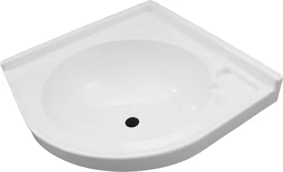 Zdjęcie produktu dla Umywalka Umywalka narożna do kampera przyczepy kempingowej łodzi 418x418x155 mm biała ABS