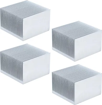 Produktbild von 4Pcs Kühlrippen Aluminium Kühlkörper Kühler Kühlkörper für Elektronik CPU Modul 60x60x39mmOhne Kleber