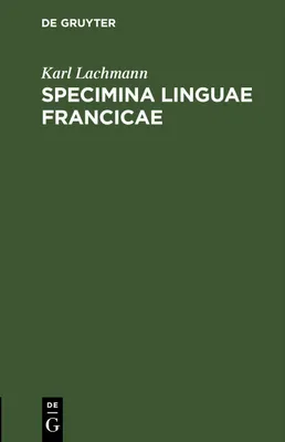 Produktbild von Specimina linguae francicae
