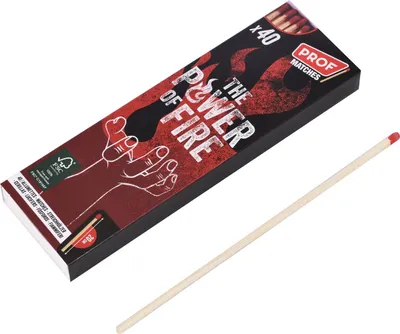 Produktbild von Prof Power of Fire lange Kaminstreichhölzer 40 Stück 20cm
