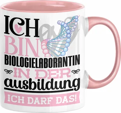 Produktbild von Biologielaborantin Ausbildung Start Geschenk Tasse Ich Bin Biologielaborantin In Der Ausbildung Ich Darf Das Kaffee-Becher Geschenkidee (Rosa)