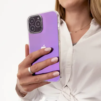 Productafbeelding van Aurora Case telefoonhoesje voor iPhone 13 Pro, siliconen, iriserend, paars