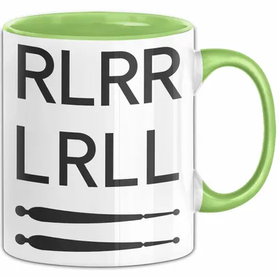 Produktbild von Schlagzeugspieler Schlagzeuger Schlagzeug Tasse Geschenk Lustige Geschenkidee Spruch Rlrr Lrll (Grün)
