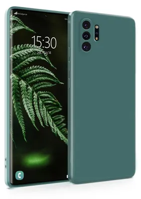 Produktbild von Hülle für Samsung Galaxy Note 10 Plus - Handyhülle mit Kameraschutz Cover aus Silikon in Olivgrün
