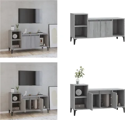 Produktbild von vidaXL TV Schrank Grau Sonoma 100x35x55 cm Holzwerkstoff - TV-Schrank - TV-Schränke - TV-Möbel - TV-Ständer