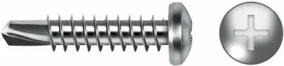 Produktbild von Selbstbohrende Schraube mit Rundkopf Phillips DIN / Art. 7504n 3,5 x 32 Zink - Packung mit 250 Stück