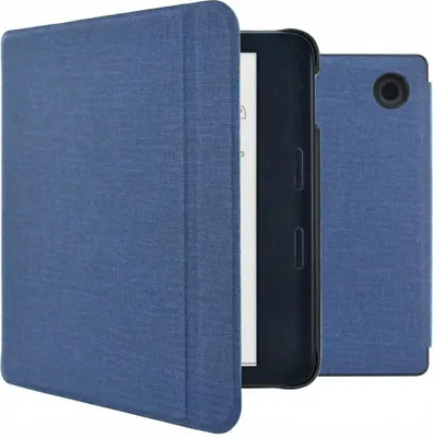 Produktbild von imoshion Canvas Sleepcover Klapphülle mit Stand Kobo Libra Colour - Dunkelblau