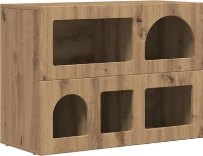 Image de Buffet Chêne artisanal 80,5 x 35 x 59 cm Bois d'ingénierie