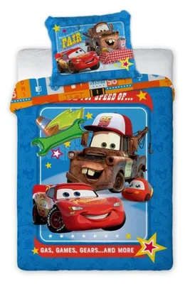 Productafbeelding van Cars peuterdekbedovertrek Gas - 100 x 135 cm - Katoen