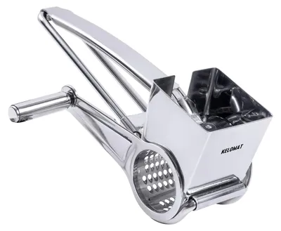 Käseraspel Edelstahl mit Kurbel, 1 Stück, silber