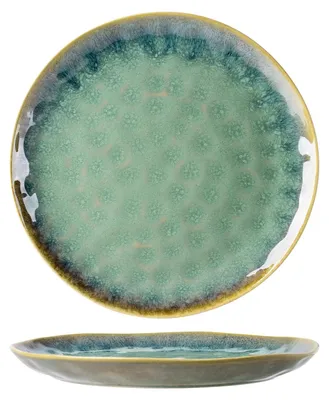 4 Dessertteller aus Porzellan, 21 cm, spülmaschinenfest, Retro-Stil