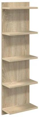 Image de vidaXL Étagère murale en bois imitation chêne Sonoma, 30 x 15 x 100 cm