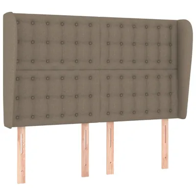 Produktbild von vidaXL Kopfteil mit Ohren Taupe 147x23x118/128 cm Stoff