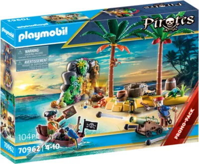 Produktbild von PLAYMOBIL Piraten 70962 Piratenschatzinsel mit Skelett