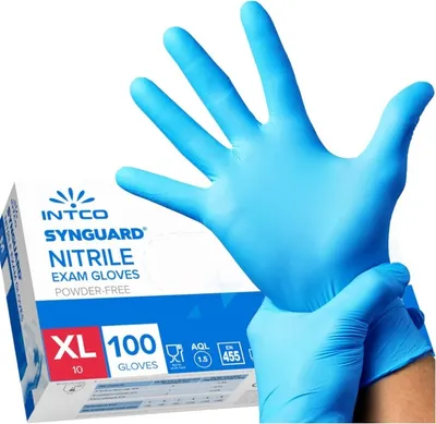 Obrázek produktu pro Rukavice INTCO Synguard XL nitril 100 ks modré