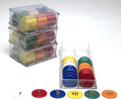 Image de Fiches Longfield Chips 25mm/240 pièces en 4 boîtes