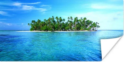 Produktbild von MuchoWow® Poster Insel - Tropen - Meer 40x20 cm - Poster für die Wand - Poster Schlafzimmer