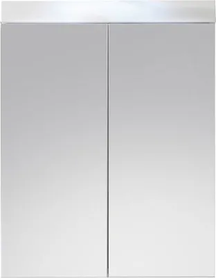 Produktbild von AmandaMando Bad Spiegelschrank 2 Türen weiß, weiß Hochglanz.