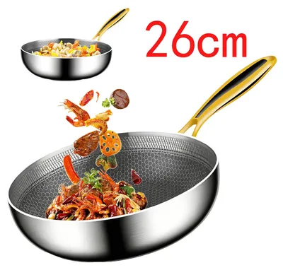 Produktbild von Bratpfanne - 26 cm - Edelstahl 316 - Antihaftbeschichtung - 7 Schichten - 2 mm - Induktion und Gas