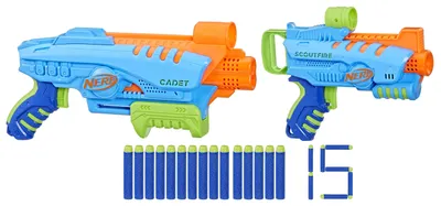 Produktbild von Hasbro Blaster Nerf Elite Junior Ultimate Easy-Play blau, orange