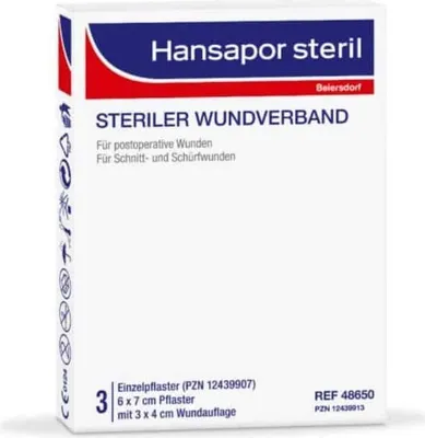 Produktbild von HANSAPOR steril Wundverband 6x7 cm
