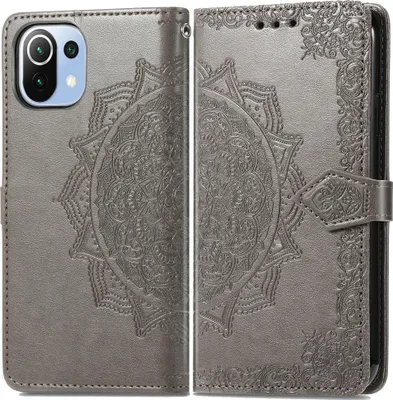 Immagine prodotto di imoshion Custodia a libro Mandala Xiaomi Mi 11 Lite (5G/4G) / 11 Lite 5G NE - Grigio