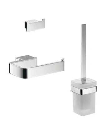 Produktbild von emco loft WC-Set, Toilettenpapierhalter ohne Deckel, chrom, 059800102