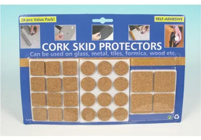 Produktbild von Möbelschoner Kork 28Teile selbstklebend Möbelgleiter Parkettschoner Bodenschoner