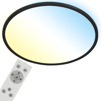 Obrázek produktu pro LED stropní svítidlo, ultratenký panel, podsvícení, stmívatelné, CCT, 31 W, Ø 48 cm, černé