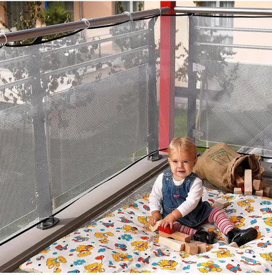 Obrázok produktu pre ochranná sieť na balkón, ochranná sieť na vonkajšie použitie, 294 x 94 cm
