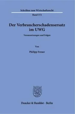 Obrázek produktu pro Der Verbraucherschadensersatz im UWG