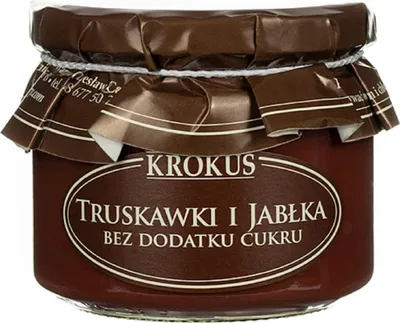 TRUSKAWKI I JABŁKA BEZ DODATKU CUKRÓW 310 g - KROKUS
