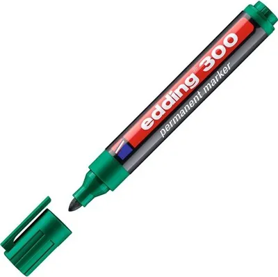 Zdjęcie produktu dla edding marker permanentny 300 4-300004 1.5-3mm okrągła końcówka do wielokrotnego napełniania gn