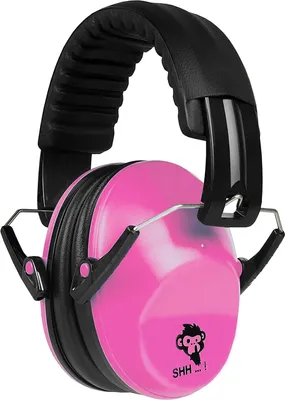 Productafbeelding van ACE SHH...! Kindergehoorbescherming - opvouwbare oorkappen - compacte gehoorbescherming voor meisjes en jongens - roze