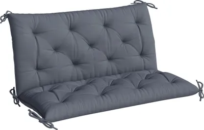 Image de Outsunny Coussin de banc matelas assise dossier pour banc de jardin coussin balancelle canapé 3 places grand confort 100 x 98 x 8 cm gris