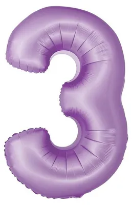 Produktbild von XL Folienballon lavendel Zahl 3