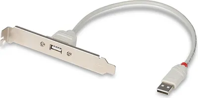 Image de Lindy 33123 USB 2.0 Internal/External Cable 0.3m with PC Bracket Type A M/F