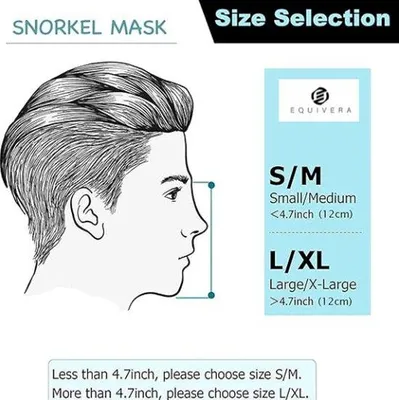 Productafbeelding van Famanu snorkelmasker met 180° panoramisch zicht - volledig gezichtsmasker