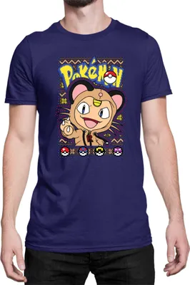 Immagine prodotto di Maglietta da uomo Japan Manga Anime Comics Pokemon 031, Man S , Bleu foncé