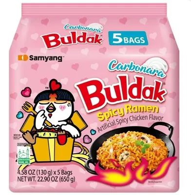 Produktbild von Samyang Buldak Carbonara Hot Chicken Flavour (5×140g)