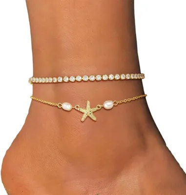 Imagen del producto de Pulsera de tobillo de plata con dije de mariposa, para mujer, ajustable, ideal para el tiempo libre